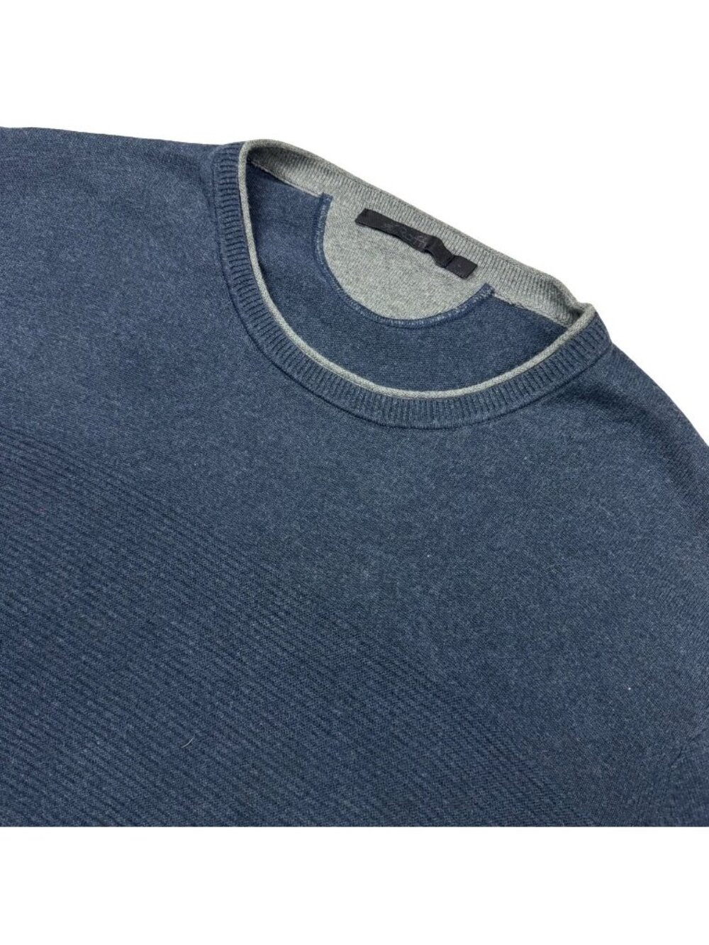 Raffi Men's Cotton Long Sleeve Pullover Sweater Blue • Large